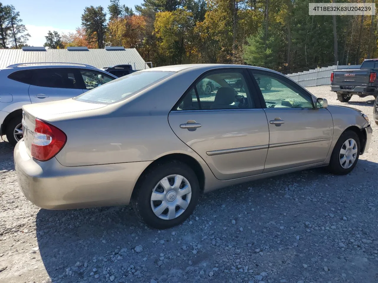 2003 Toyota Camry Le VIN: 4T1BE32K83U204239 Lot: 75903054