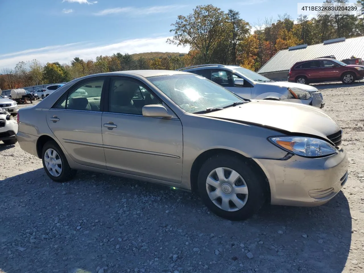 2003 Toyota Camry Le VIN: 4T1BE32K83U204239 Lot: 75903054