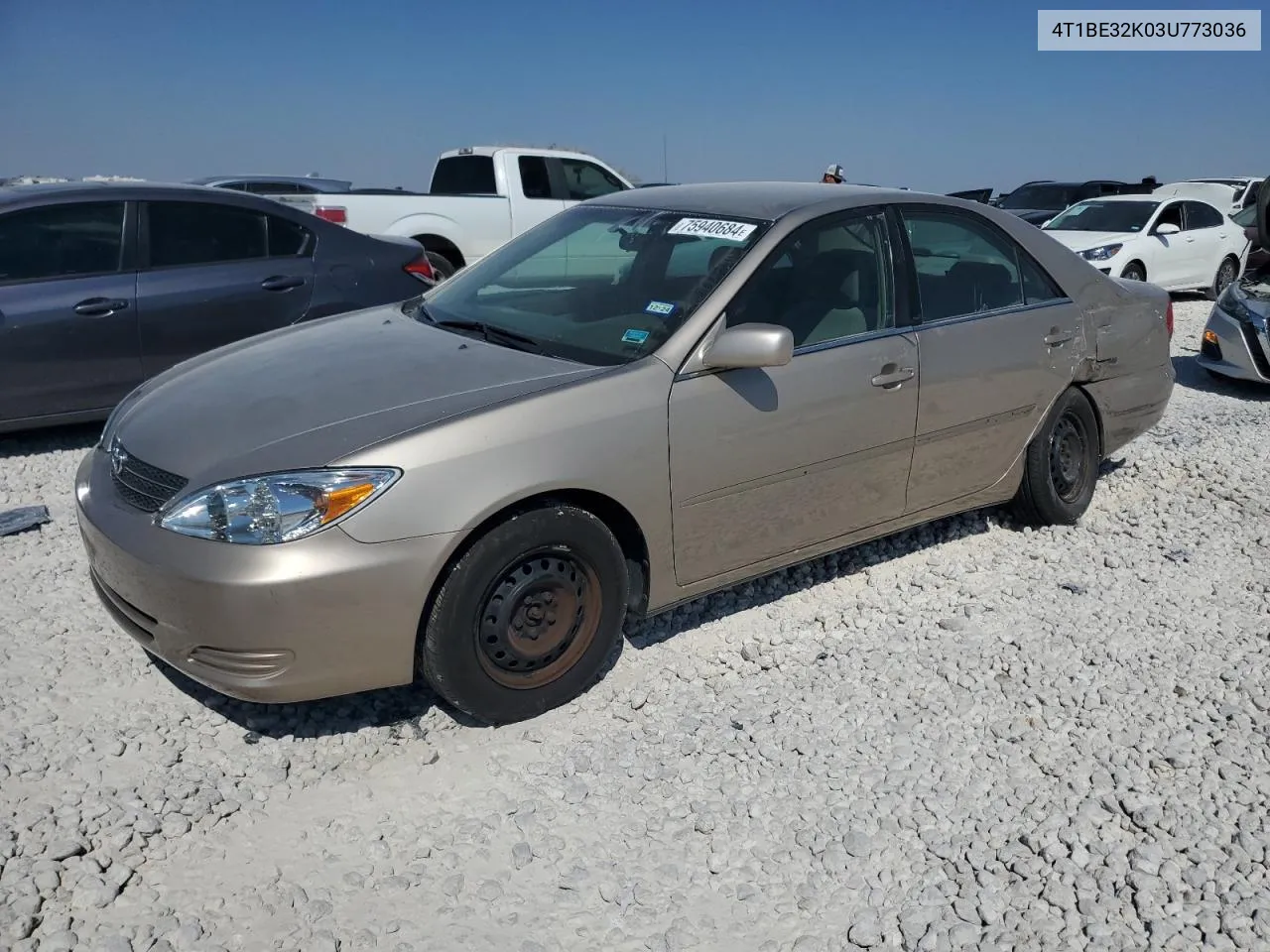 2003 Toyota Camry Le VIN: 4T1BE32K03U773036 Lot: 75940684