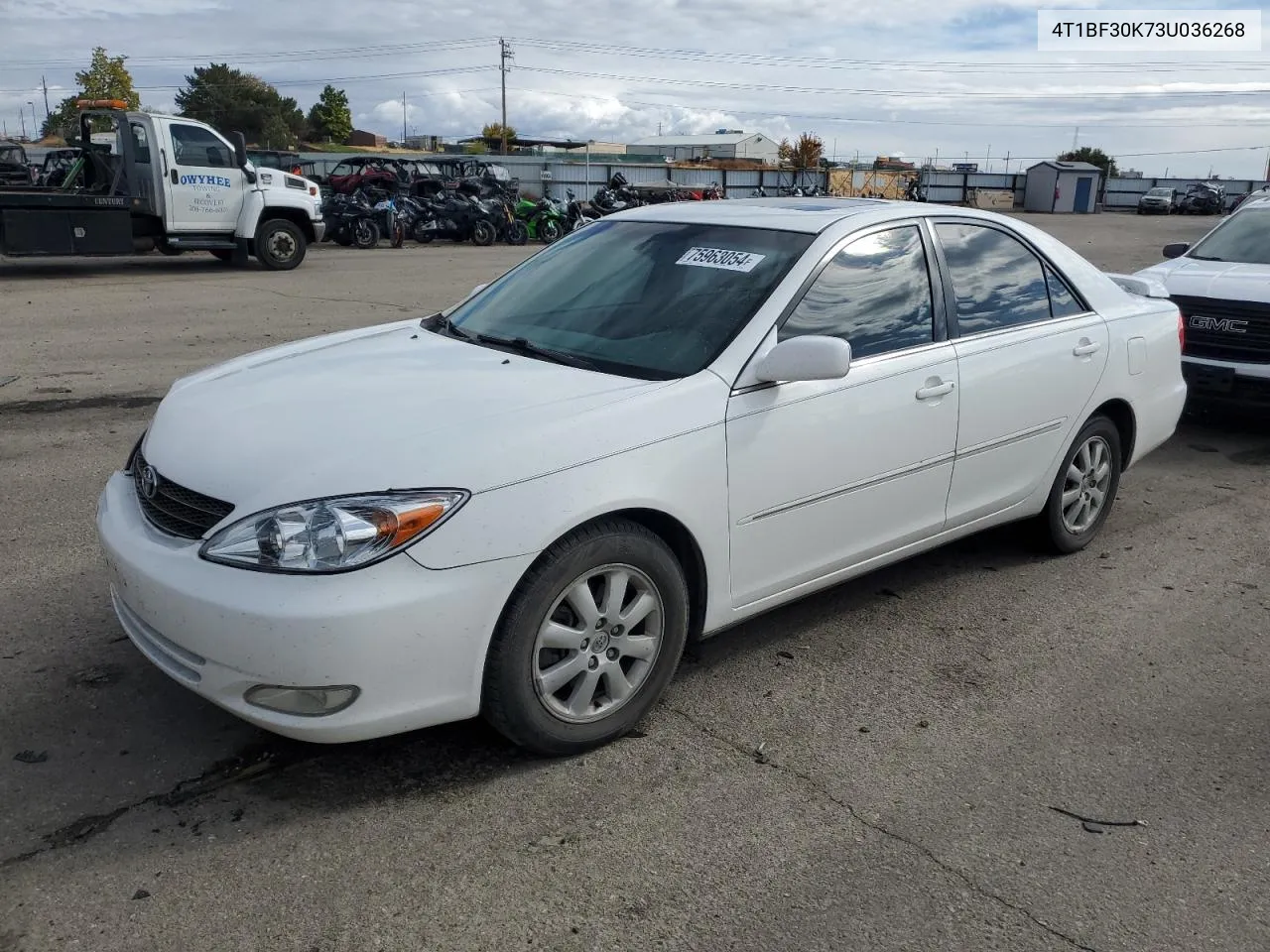 2003 Toyota Camry Le VIN: 4T1BF30K73U036268 Lot: 75963054