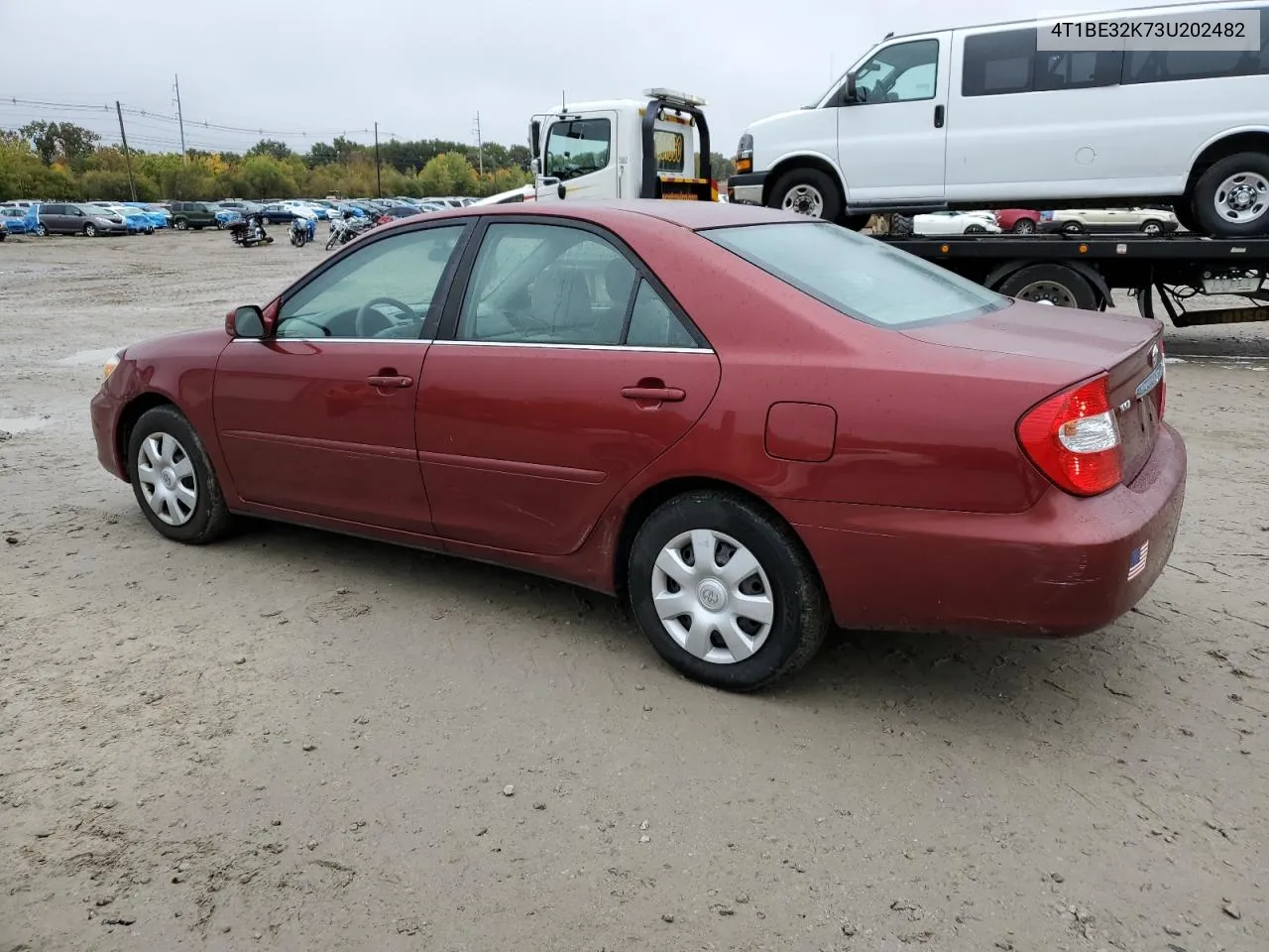 2003 Toyota Camry Le VIN: 4T1BE32K73U202482 Lot: 76066314