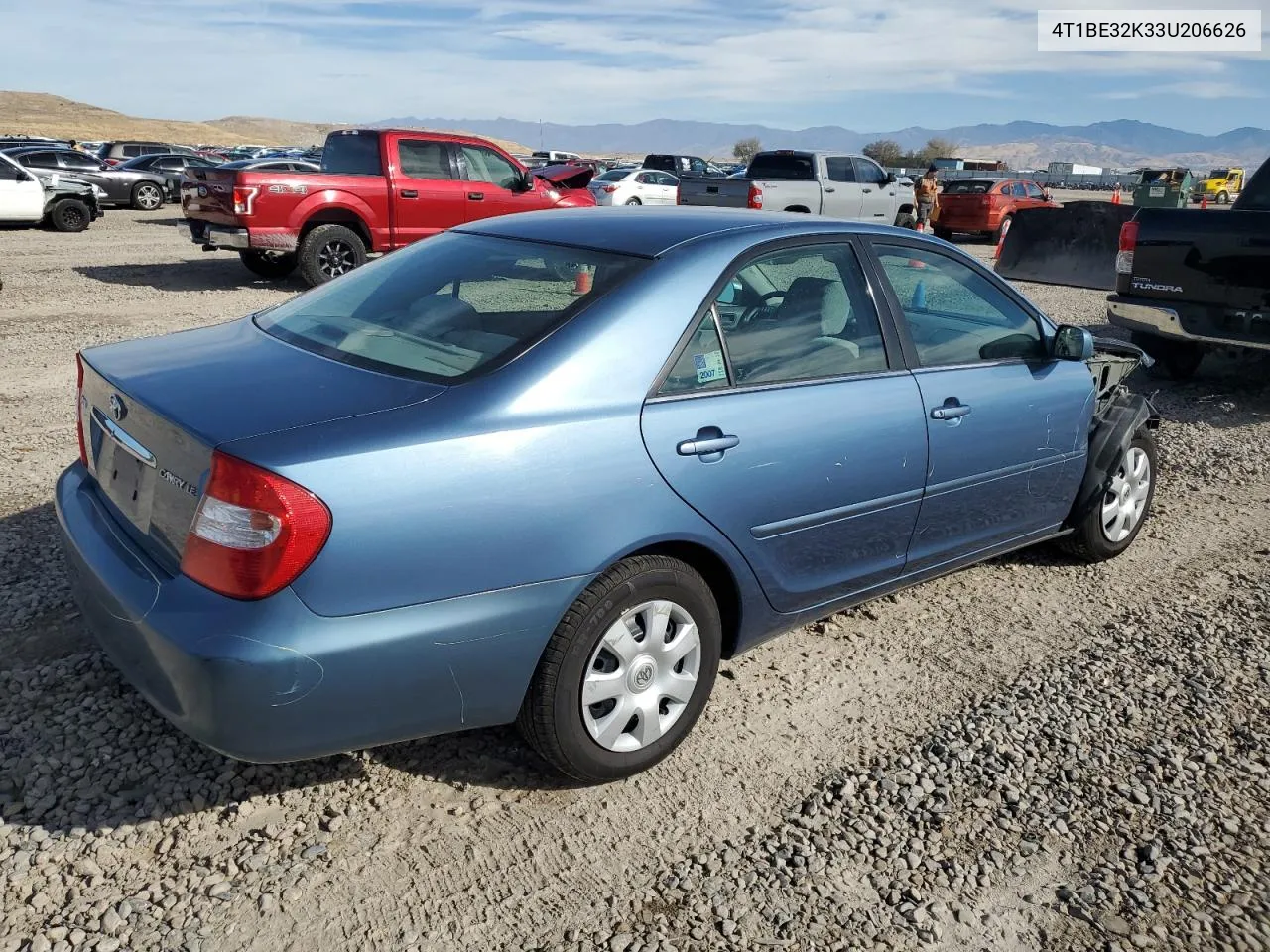 4T1BE32K33U206626 2003 Toyota Camry Le