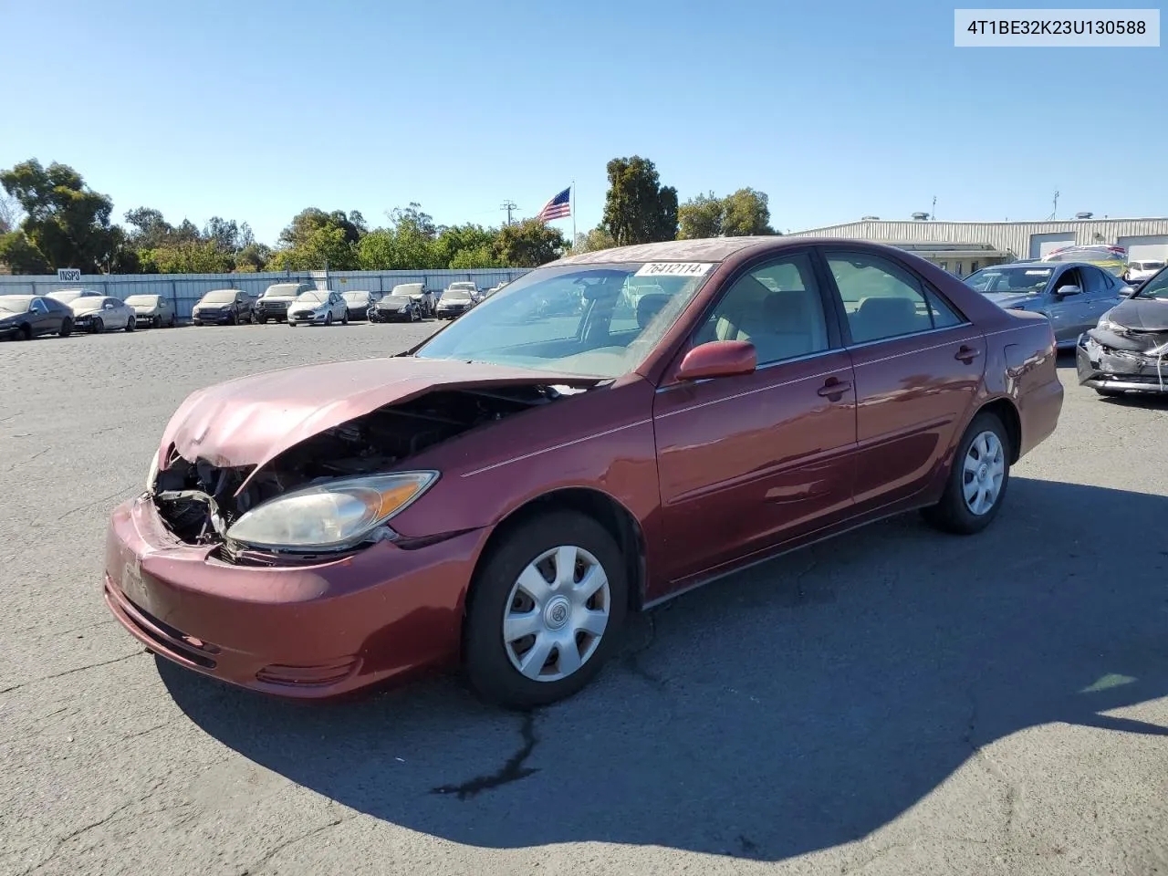 2003 Toyota Camry Le VIN: 4T1BE32K23U130588 Lot: 76412114