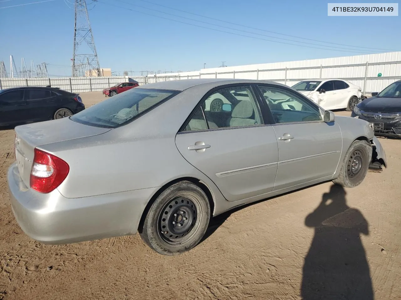 2003 Toyota Camry Le VIN: 4T1BE32K93U704149 Lot: 76617384