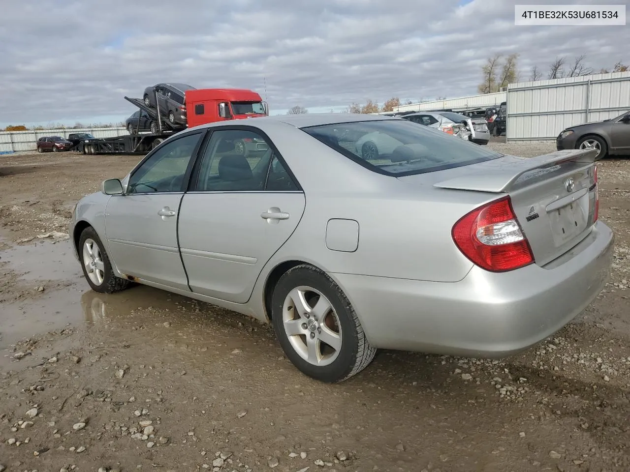 2003 Toyota Camry Le VIN: 4T1BE32K53U681534 Lot: 76686134