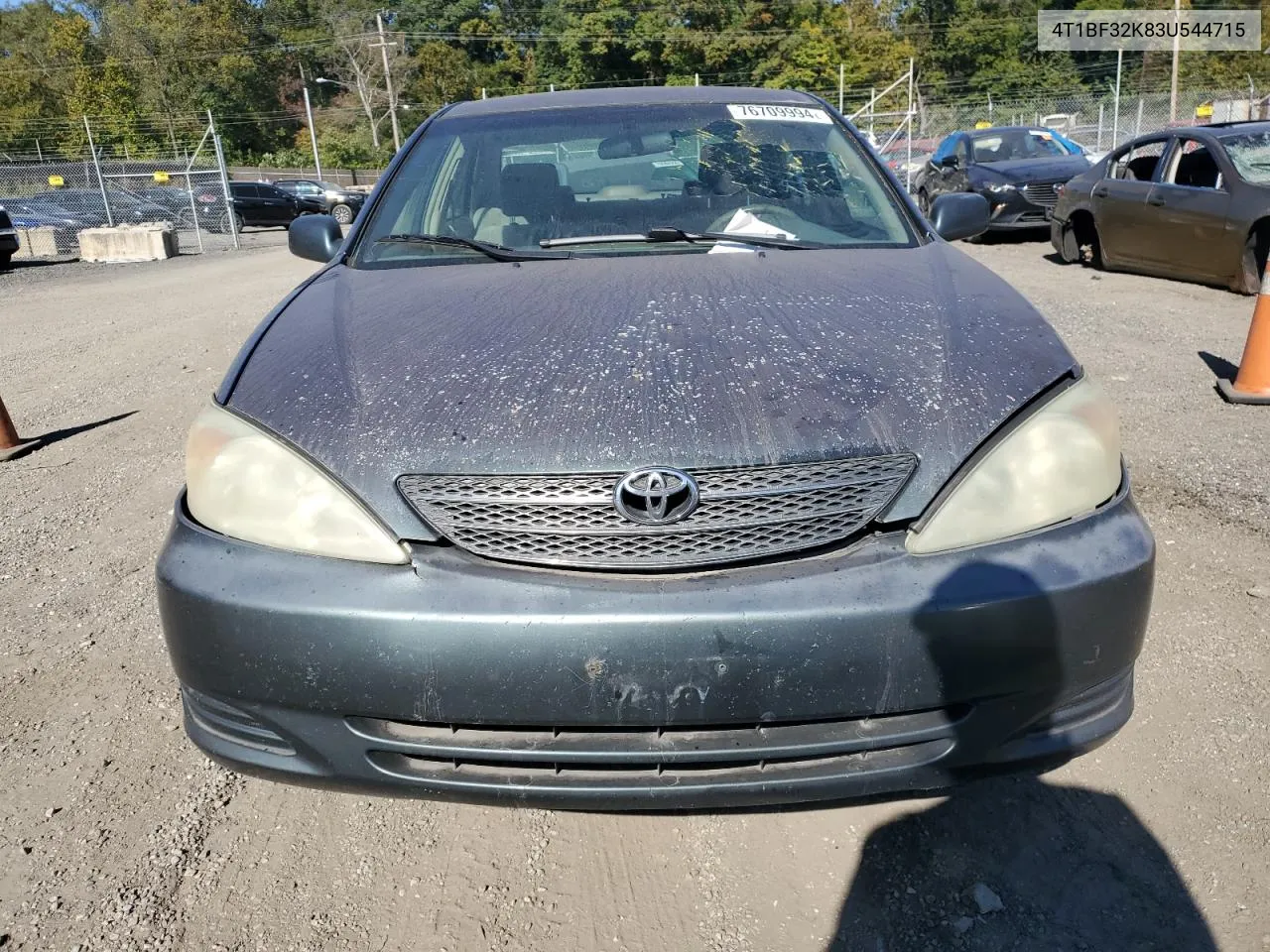 2003 Toyota Camry Le VIN: 4T1BF32K83U544715 Lot: 76709994