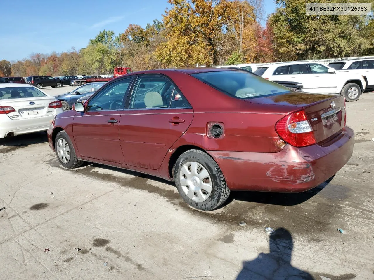 2003 Toyota Camry Le VIN: 4T1BE32KX3U126983 Lot: 76734164