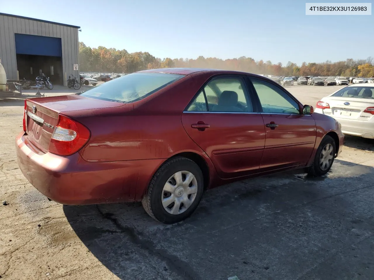 2003 Toyota Camry Le VIN: 4T1BE32KX3U126983 Lot: 76734164