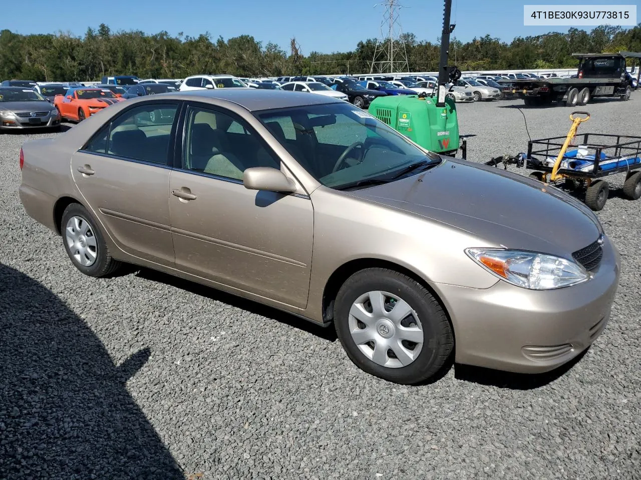 2003 Toyota Camry Le VIN: 4T1BE30K93U773815 Lot: 76738284