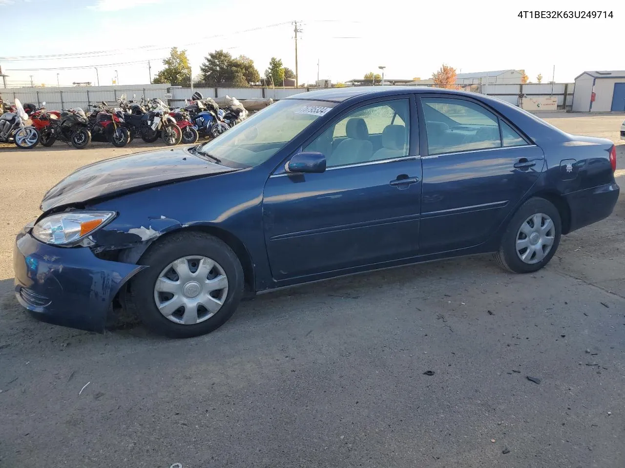 2003 Toyota Camry Le VIN: 4T1BE32K63U249714 Lot: 76795334