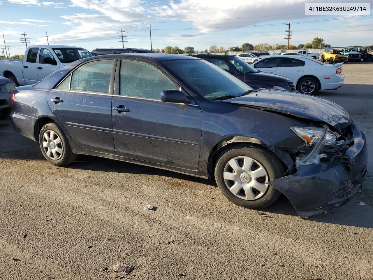 2003 Toyota Camry Le VIN: 4T1BE32K63U249714 Lot: 76795334