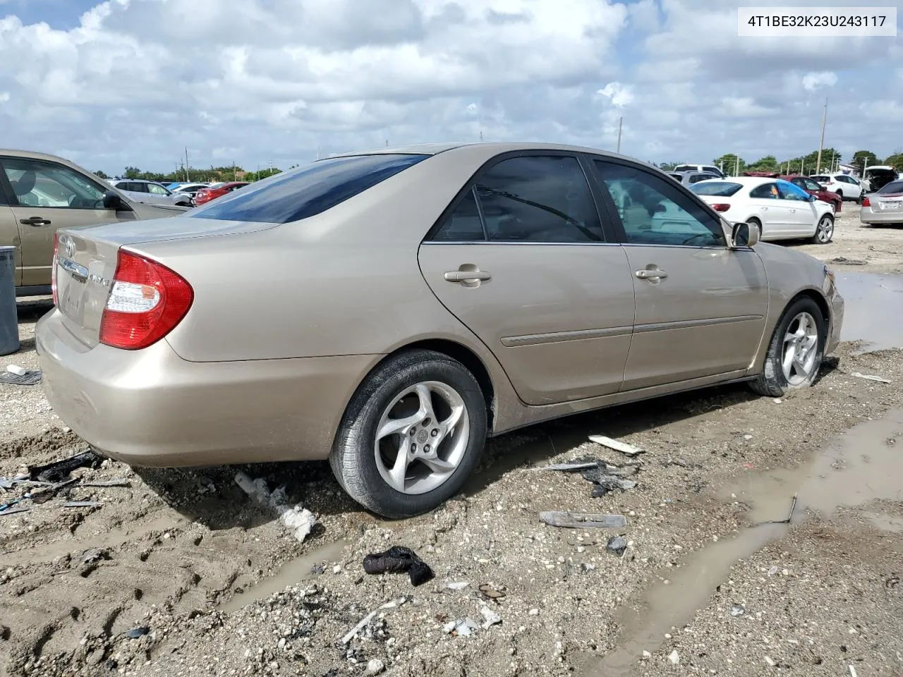 2003 Toyota Camry Le VIN: 4T1BE32K23U243117 Lot: 76806964