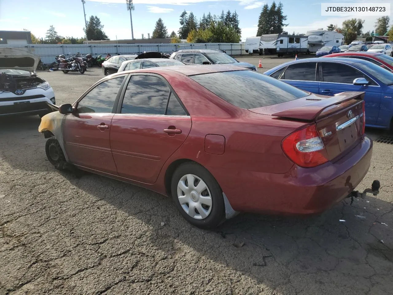 2003 Toyota Camry Le VIN: JTDBE32K130148723 Lot: 77047124