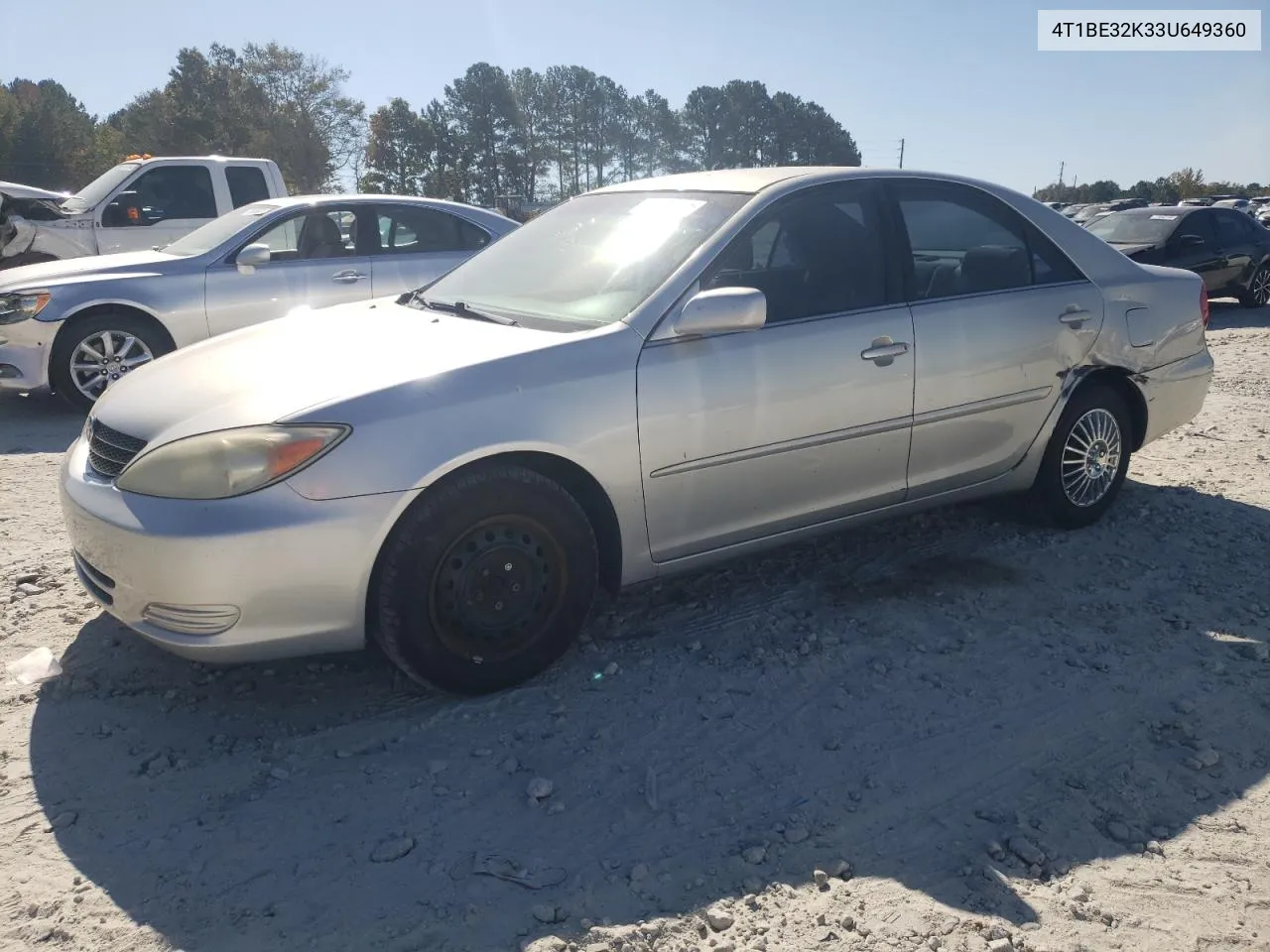 2003 Toyota Camry Le VIN: 4T1BE32K33U649360 Lot: 77206014