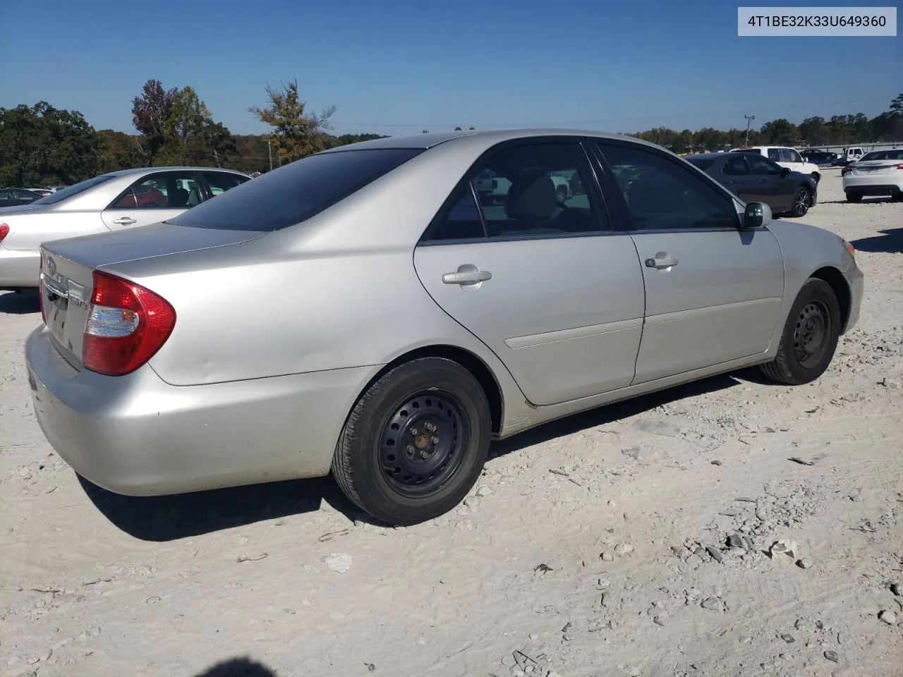 2003 Toyota Camry Le VIN: 4T1BE32K33U649360 Lot: 77206014