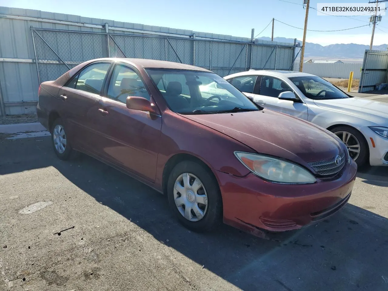 2003 Toyota Camry Le VIN: 4T1BE32K63U249311 Lot: 77244484