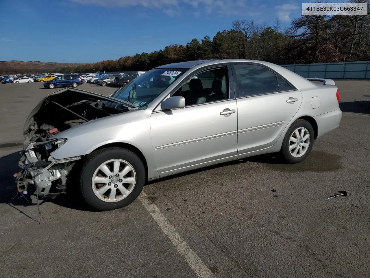 2003 Toyota Camry Le VIN: 4T1BE30K03U663347 Lot: 77433154