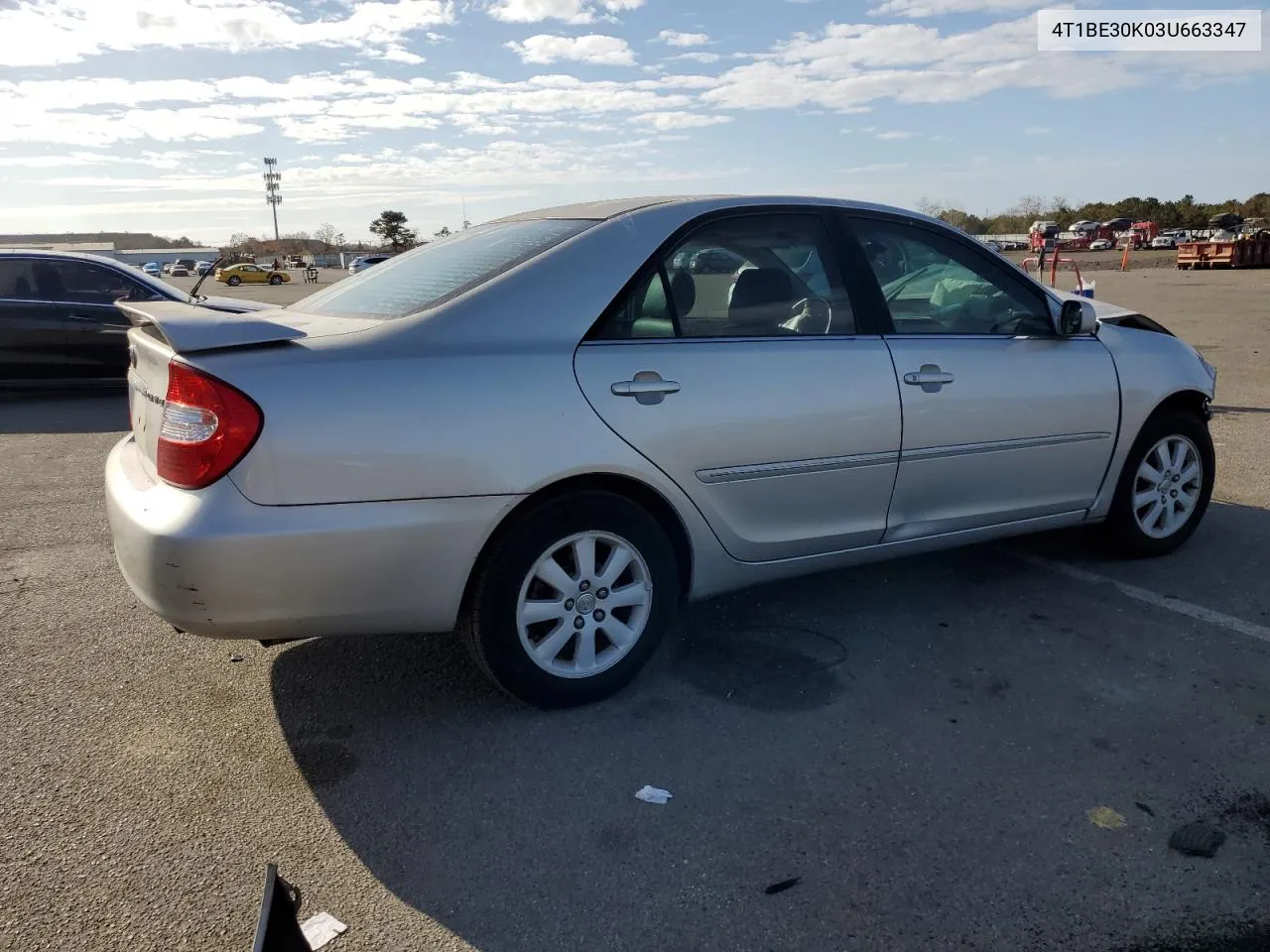 2003 Toyota Camry Le VIN: 4T1BE30K03U663347 Lot: 77433154