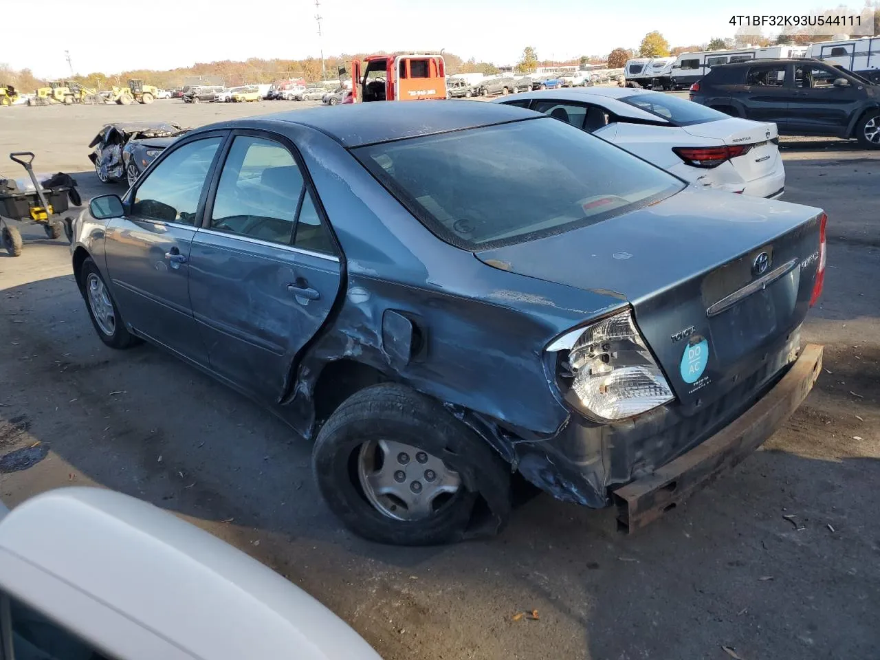 2003 Toyota Camry Le VIN: 4T1BF32K93U544111 Lot: 77653724