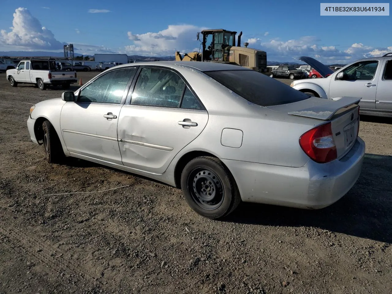 2003 Toyota Camry Le VIN: 4T1BE32K83U641934 Lot: 77703254