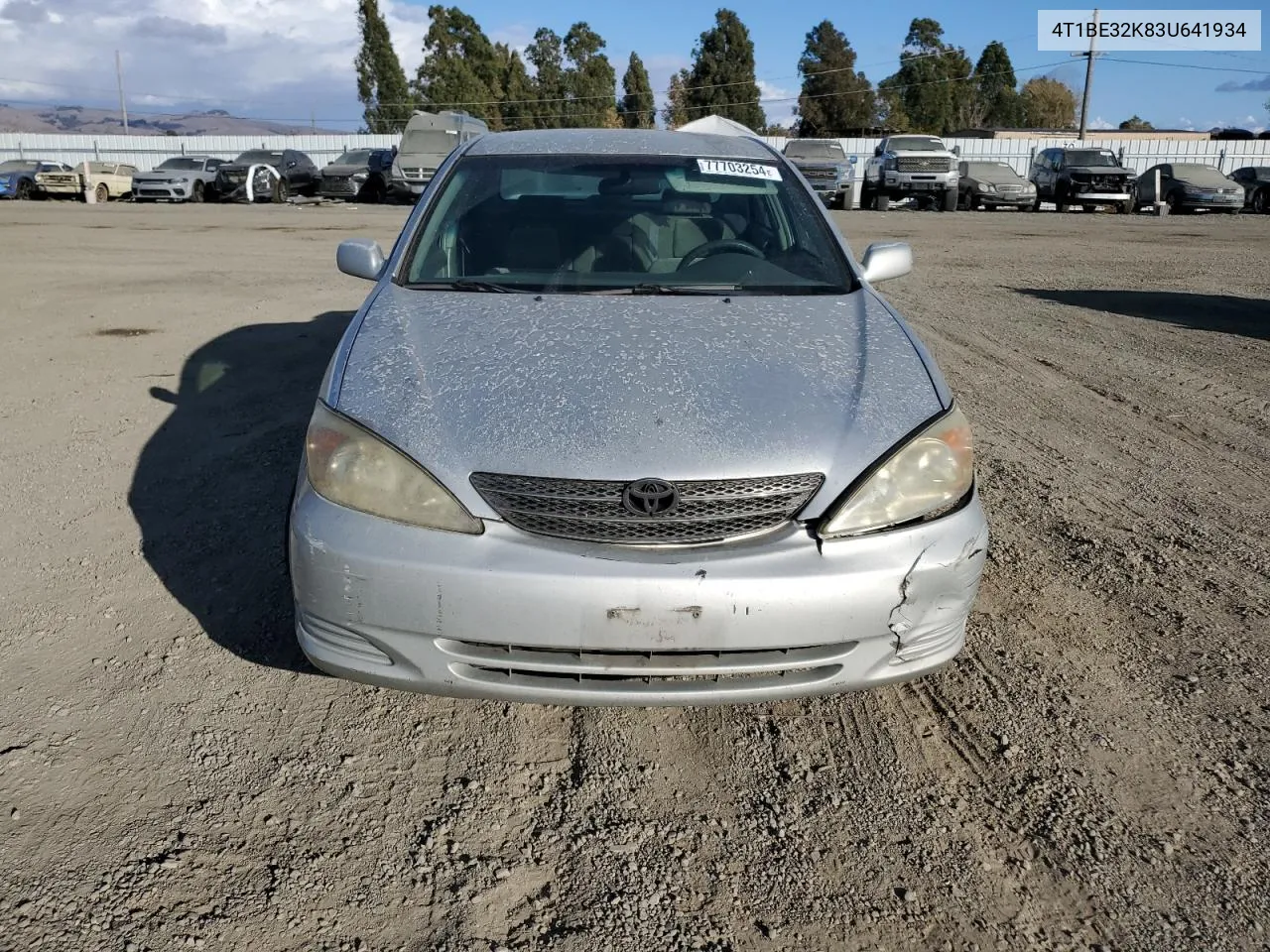 2003 Toyota Camry Le VIN: 4T1BE32K83U641934 Lot: 77703254