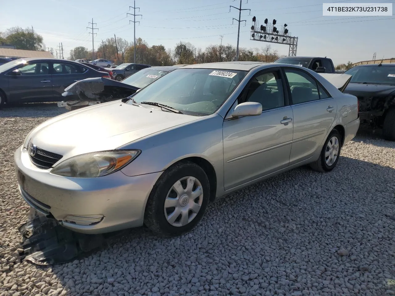 4T1BE32K73U231738 2003 Toyota Camry Le