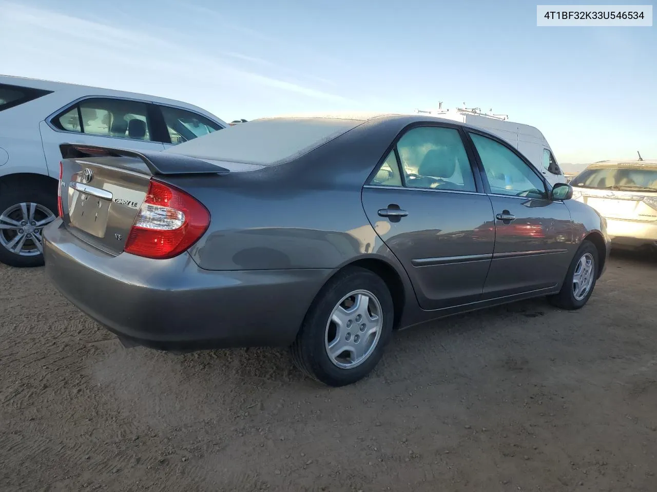 2003 Toyota Camry Le VIN: 4T1BF32K33U546534 Lot: 77999984