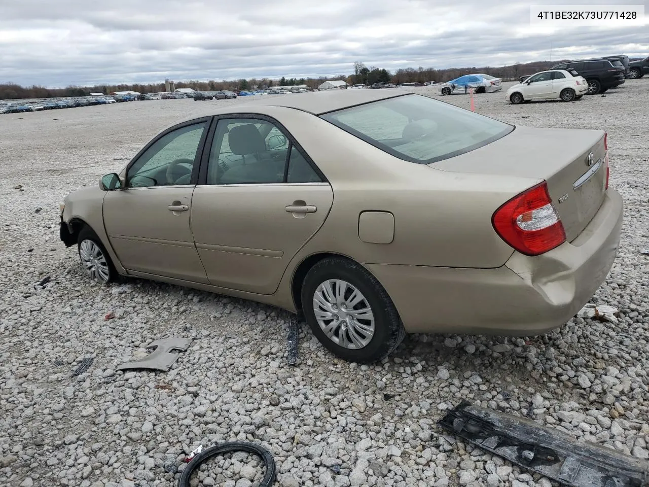 2003 Toyota Camry Le VIN: 4T1BE32K73U771428 Lot: 78635424