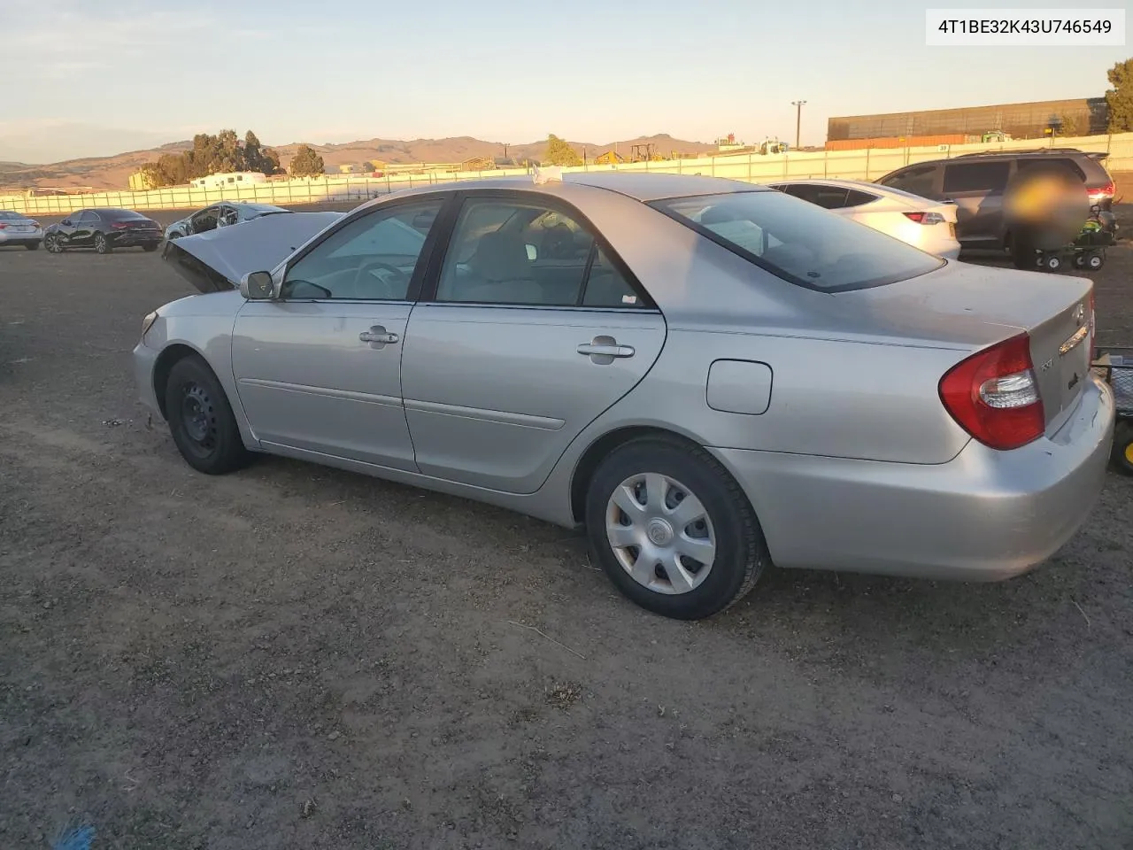 2003 Toyota Camry Le VIN: 4T1BE32K43U746549 Lot: 78954584