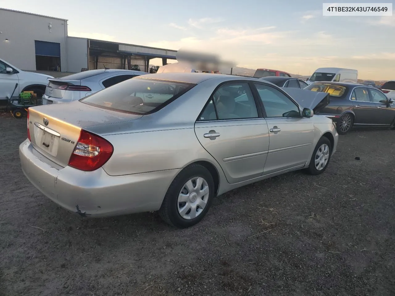 2003 Toyota Camry Le VIN: 4T1BE32K43U746549 Lot: 78954584