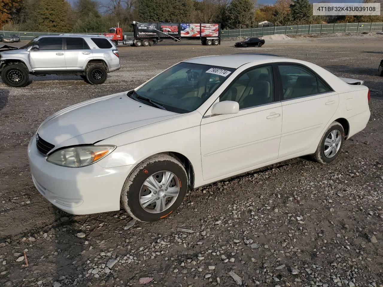 2003 Toyota Camry Le VIN: 4T1BF32K43U039108 Lot: 79087174