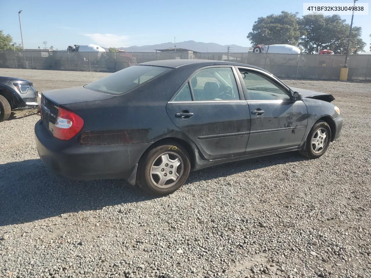 2003 Toyota Camry Le VIN: 4T1BF32K33U049838 Lot: 79285004