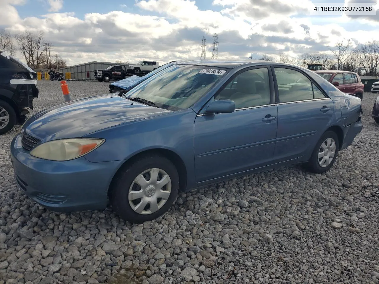 2003 Toyota Camry Le VIN: 4T1BE32K93U772158 Lot: 79859294