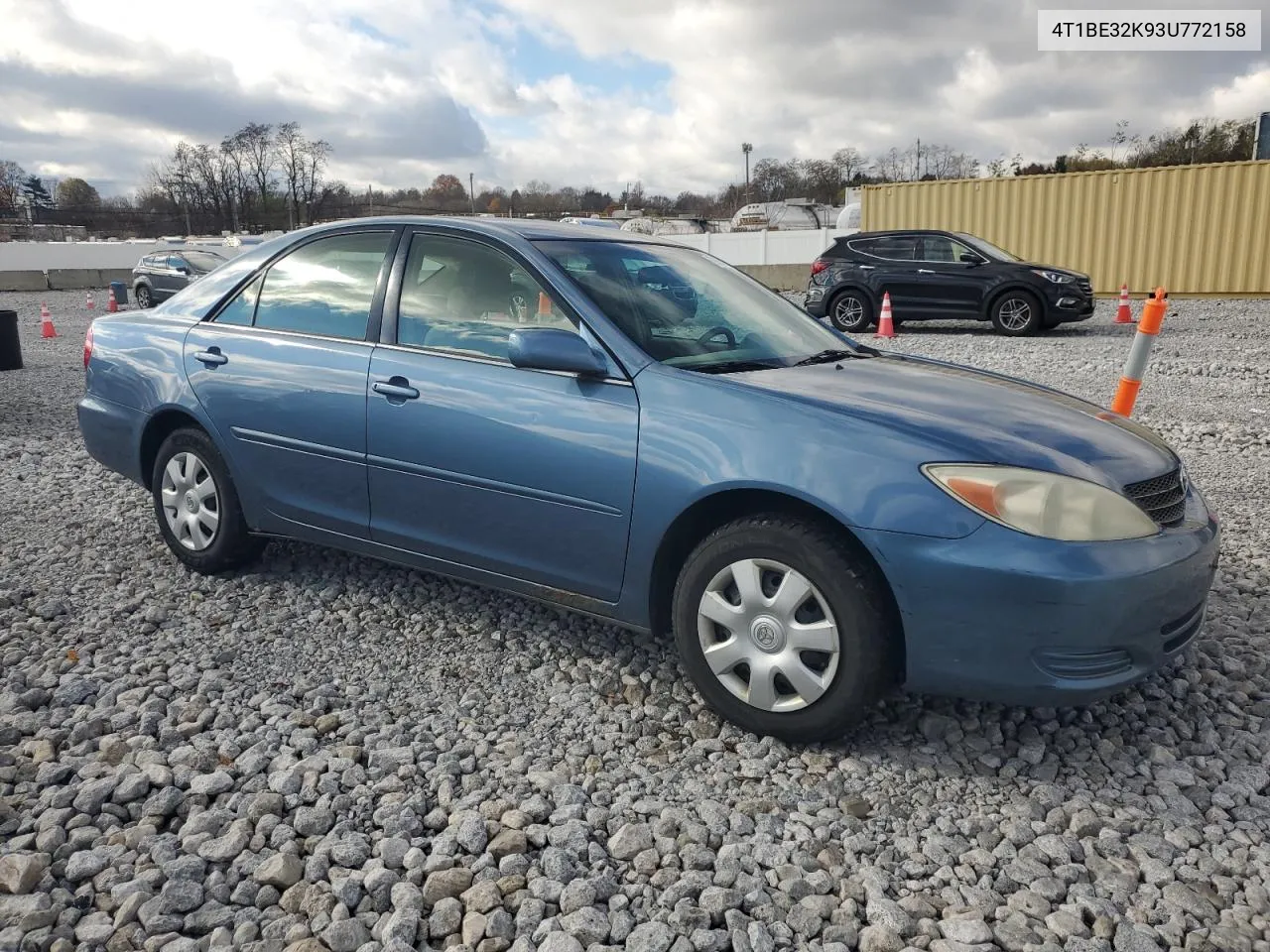 2003 Toyota Camry Le VIN: 4T1BE32K93U772158 Lot: 79859294