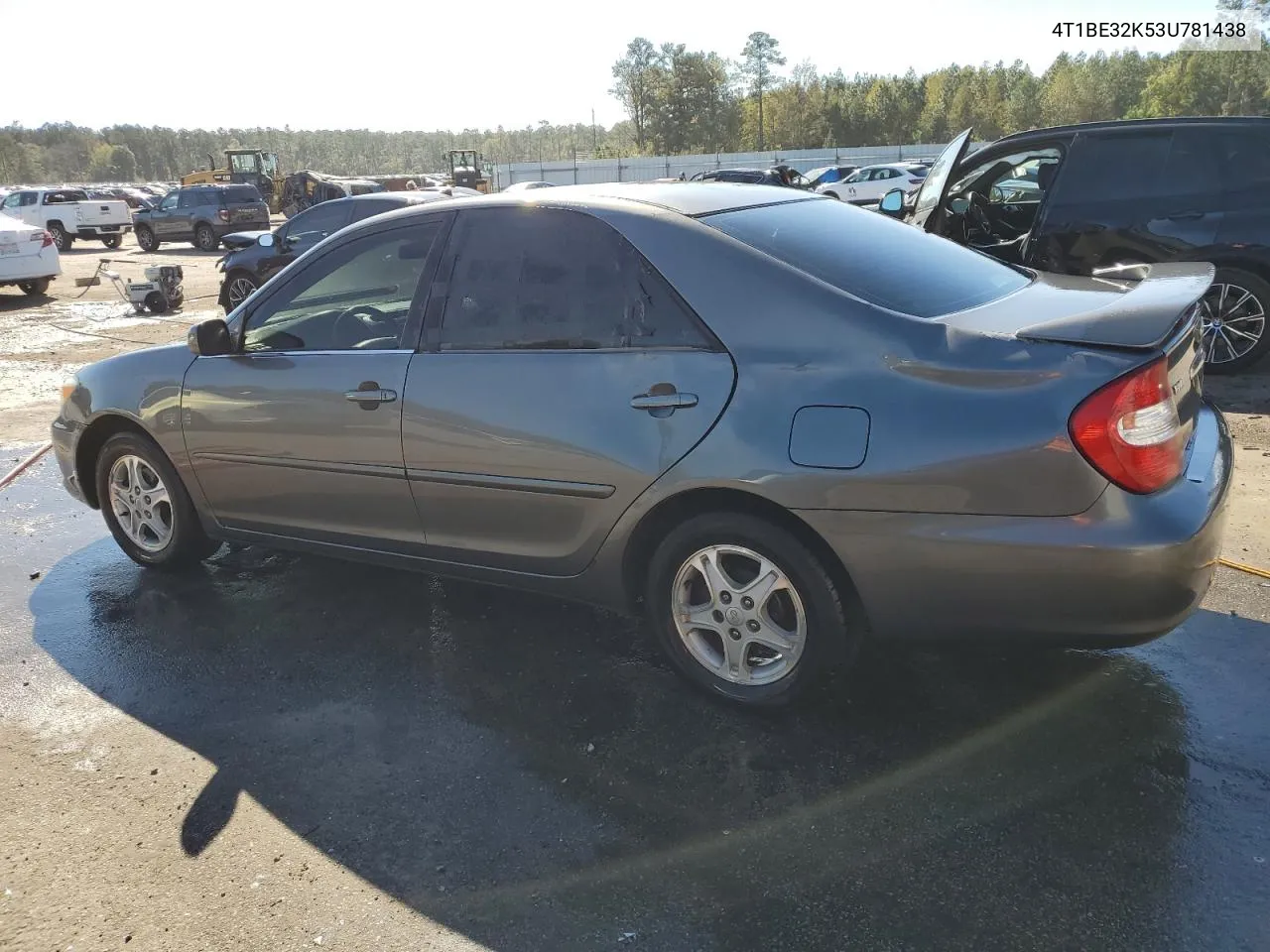 2003 Toyota Camry Le VIN: 4T1BE32K53U781438 Lot: 80125094