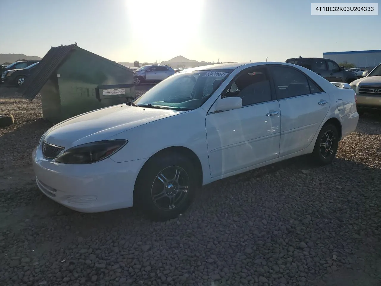 2003 Toyota Camry Le VIN: 4T1BE32K03U204333 Lot: 80430654