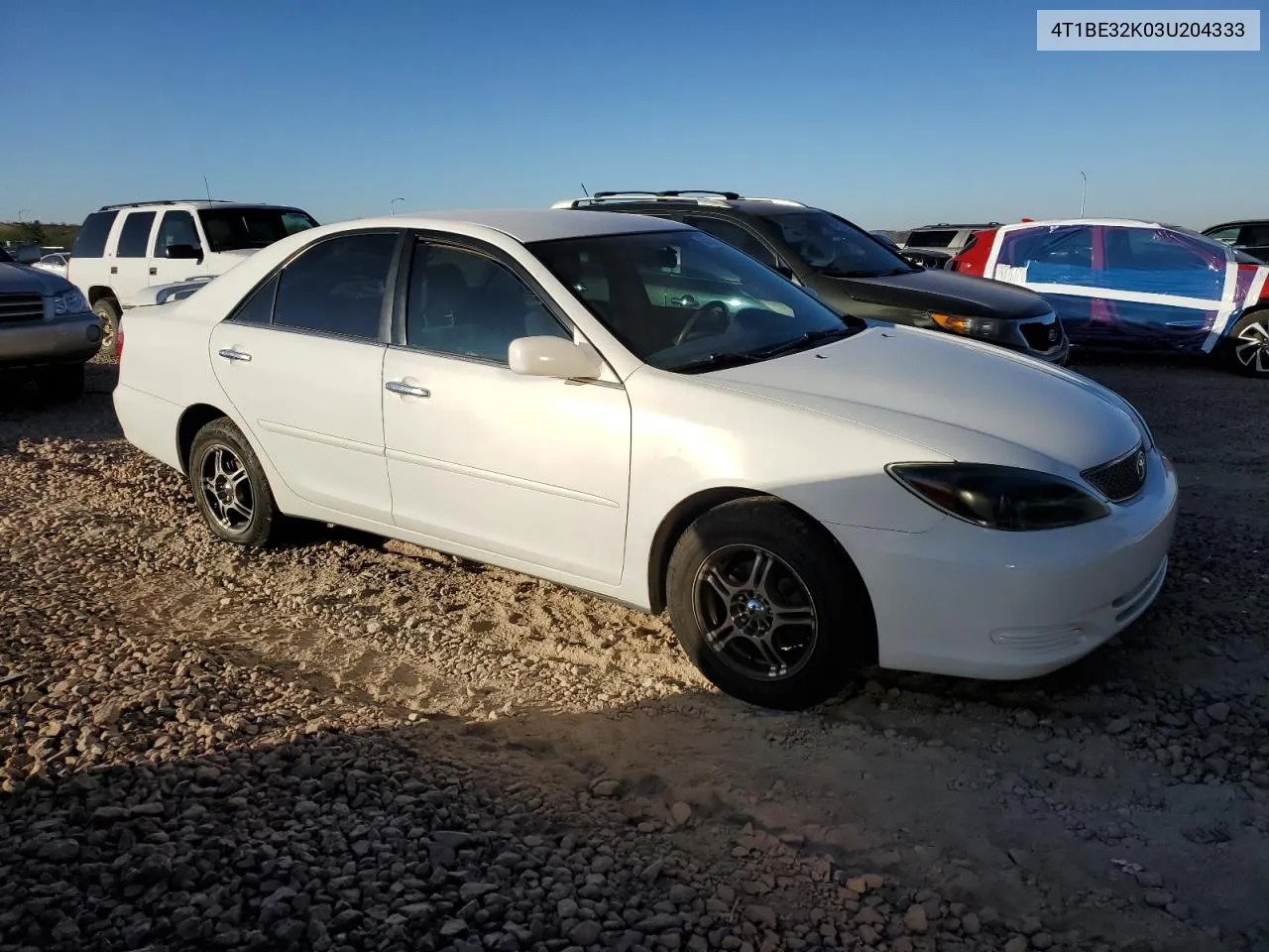 2003 Toyota Camry Le VIN: 4T1BE32K03U204333 Lot: 80430654