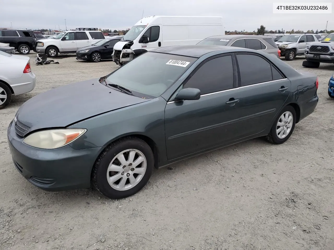 2003 Toyota Camry Le VIN: 4T1BE32K03U232486 Lot: 81004744