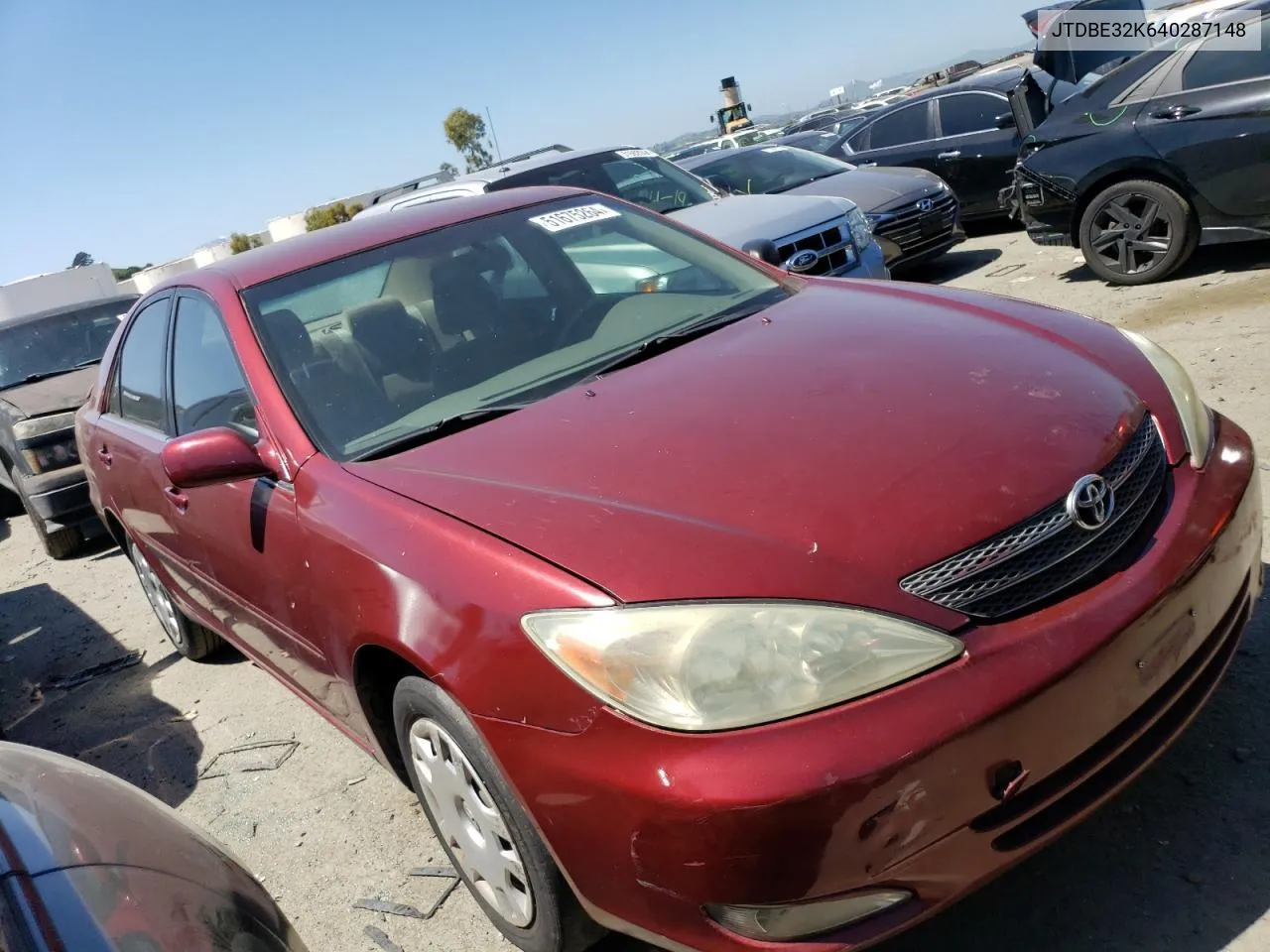 2004 Toyota Camry Le VIN: JTDBE32K640287148 Lot: 51675264