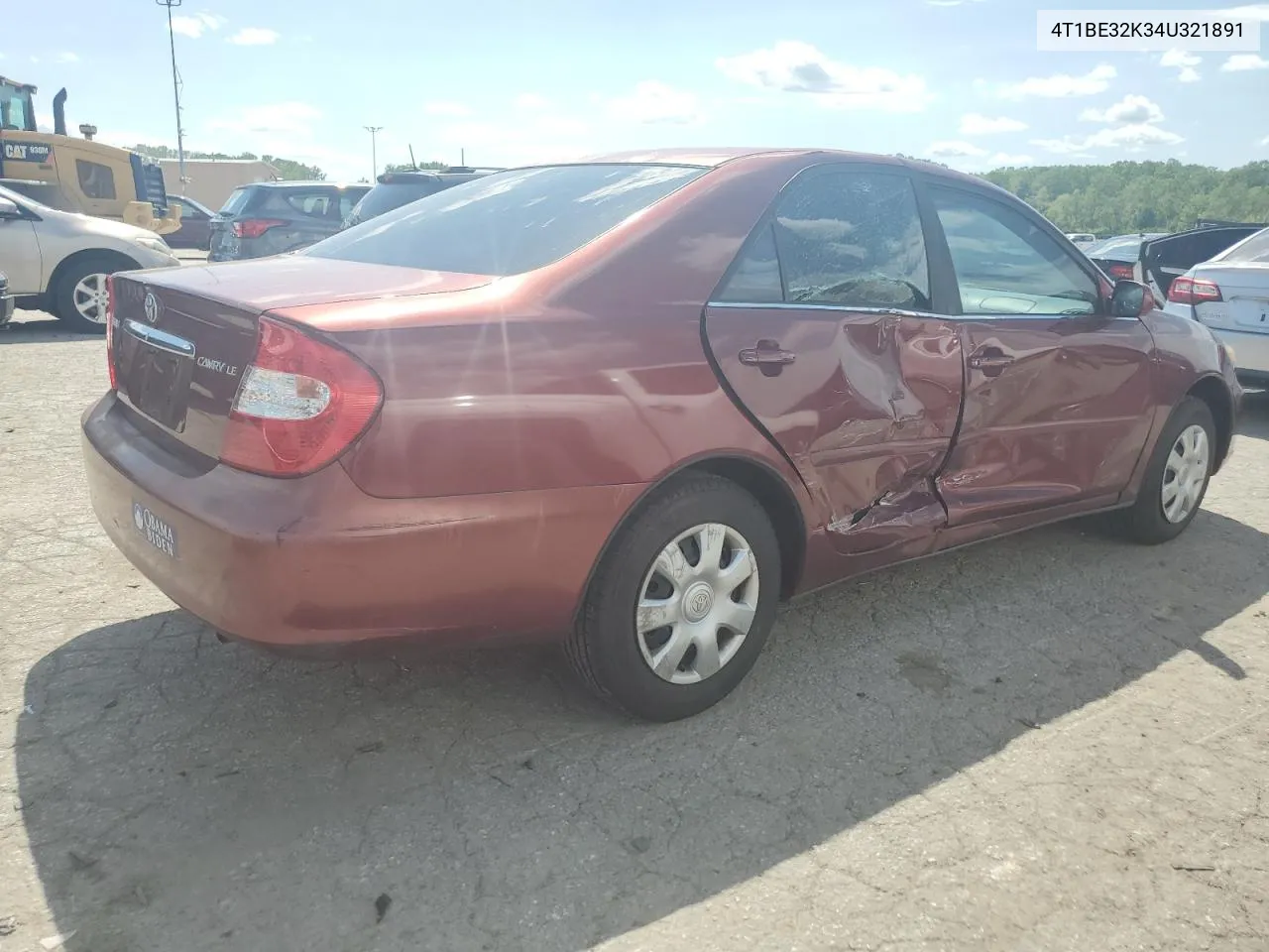 2004 Toyota Camry Le VIN: 4T1BE32K34U321891 Lot: 53070374