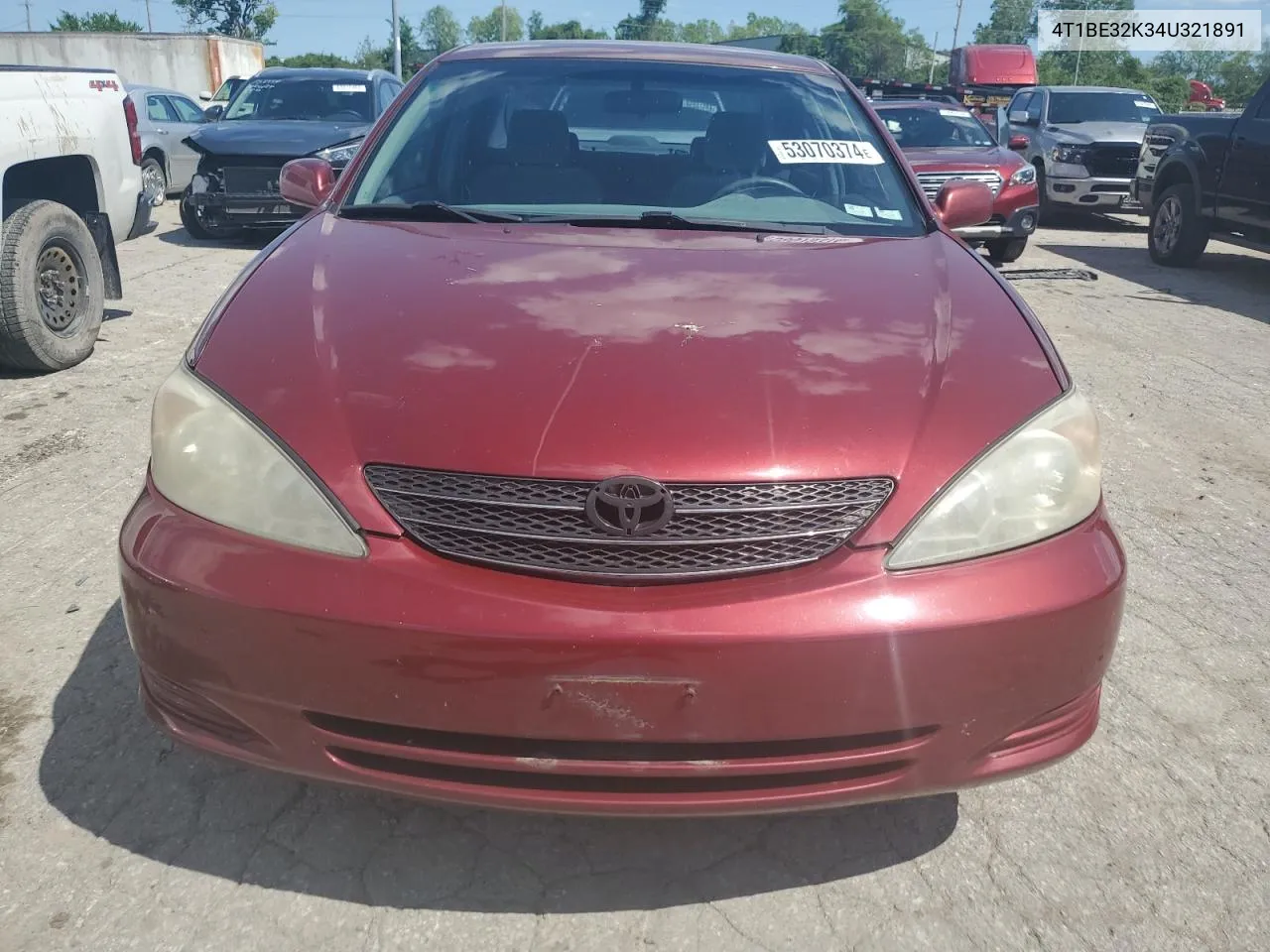 2004 Toyota Camry Le VIN: 4T1BE32K34U321891 Lot: 53070374