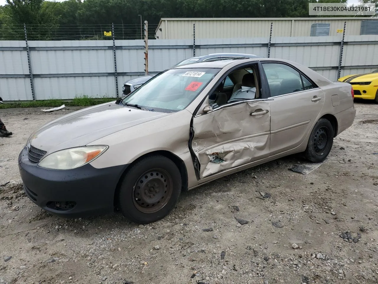 4T1BE30K04U321981 2004 Toyota Camry Le