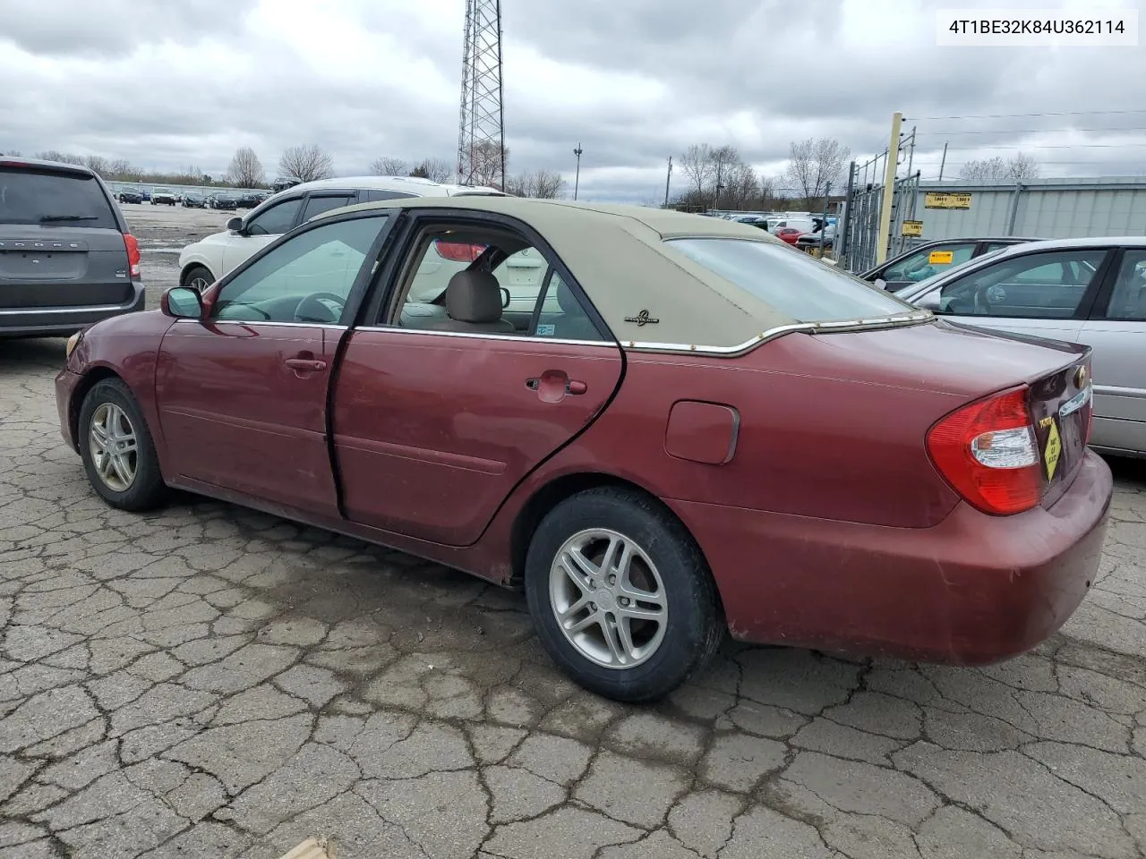 4T1BE32K84U362114 2004 Toyota Camry Le