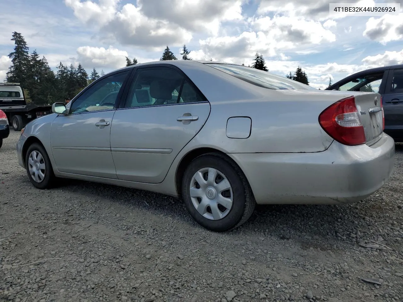 4T1BE32K44U926924 2004 Toyota Camry Le