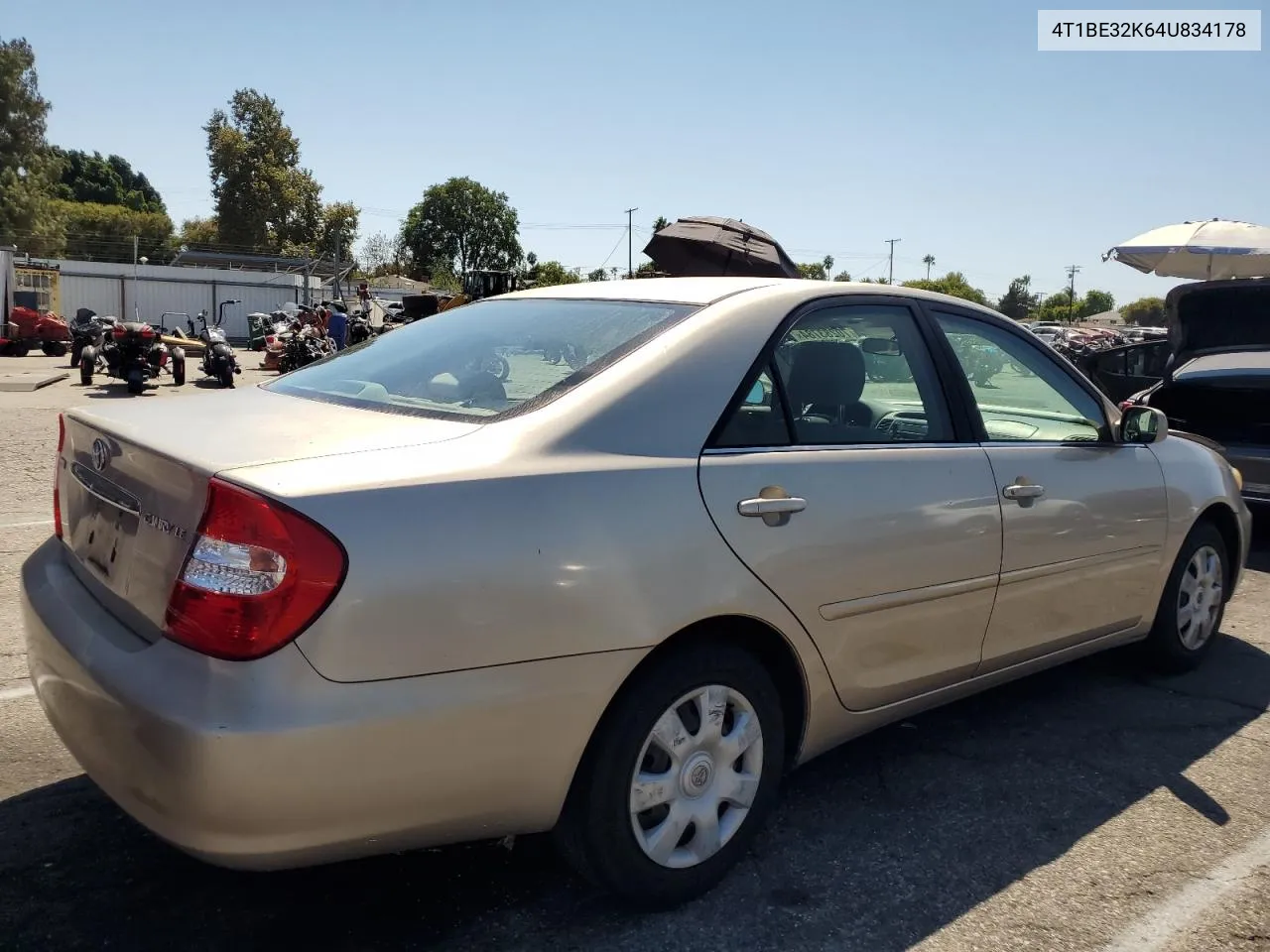 2004 Toyota Camry Le VIN: 4T1BE32K64U834178 Lot: 70283784