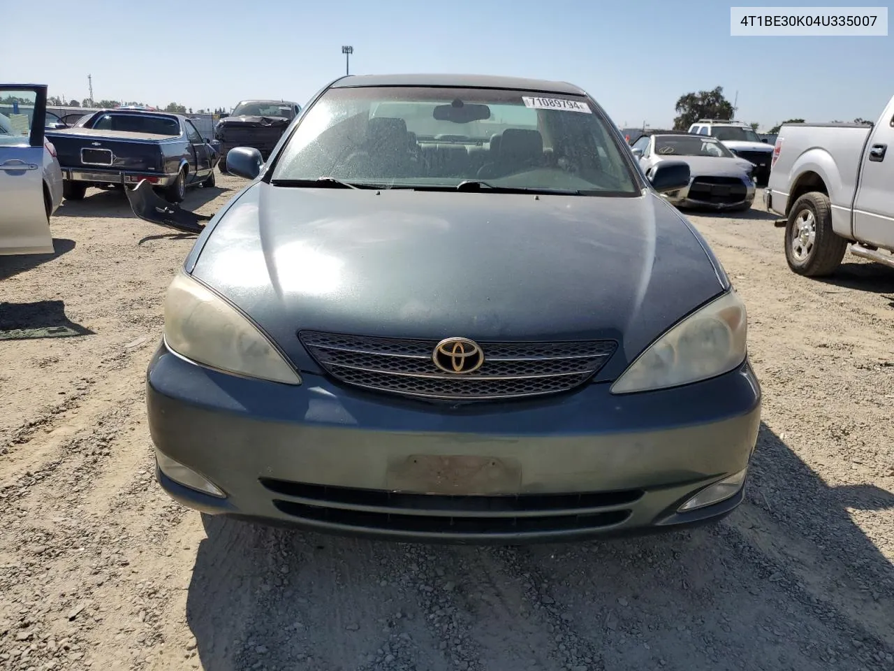 2004 Toyota Camry Le VIN: 4T1BE30K04U335007 Lot: 71089794