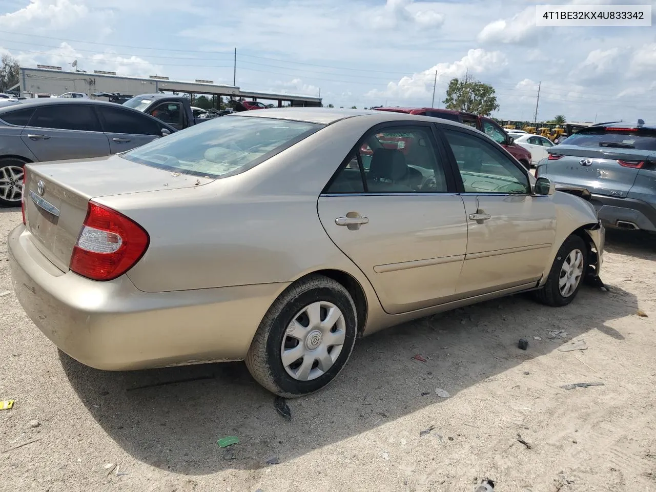 2004 Toyota Camry Le VIN: 4T1BE32KX4U833342 Lot: 71271064