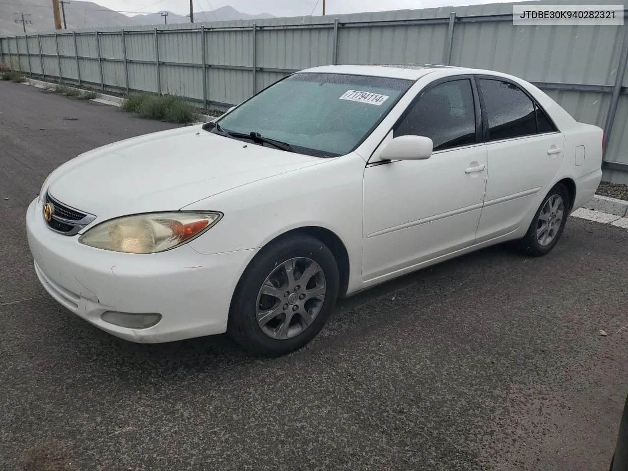 JTDBE30K940282321 2004 Toyota Camry Le