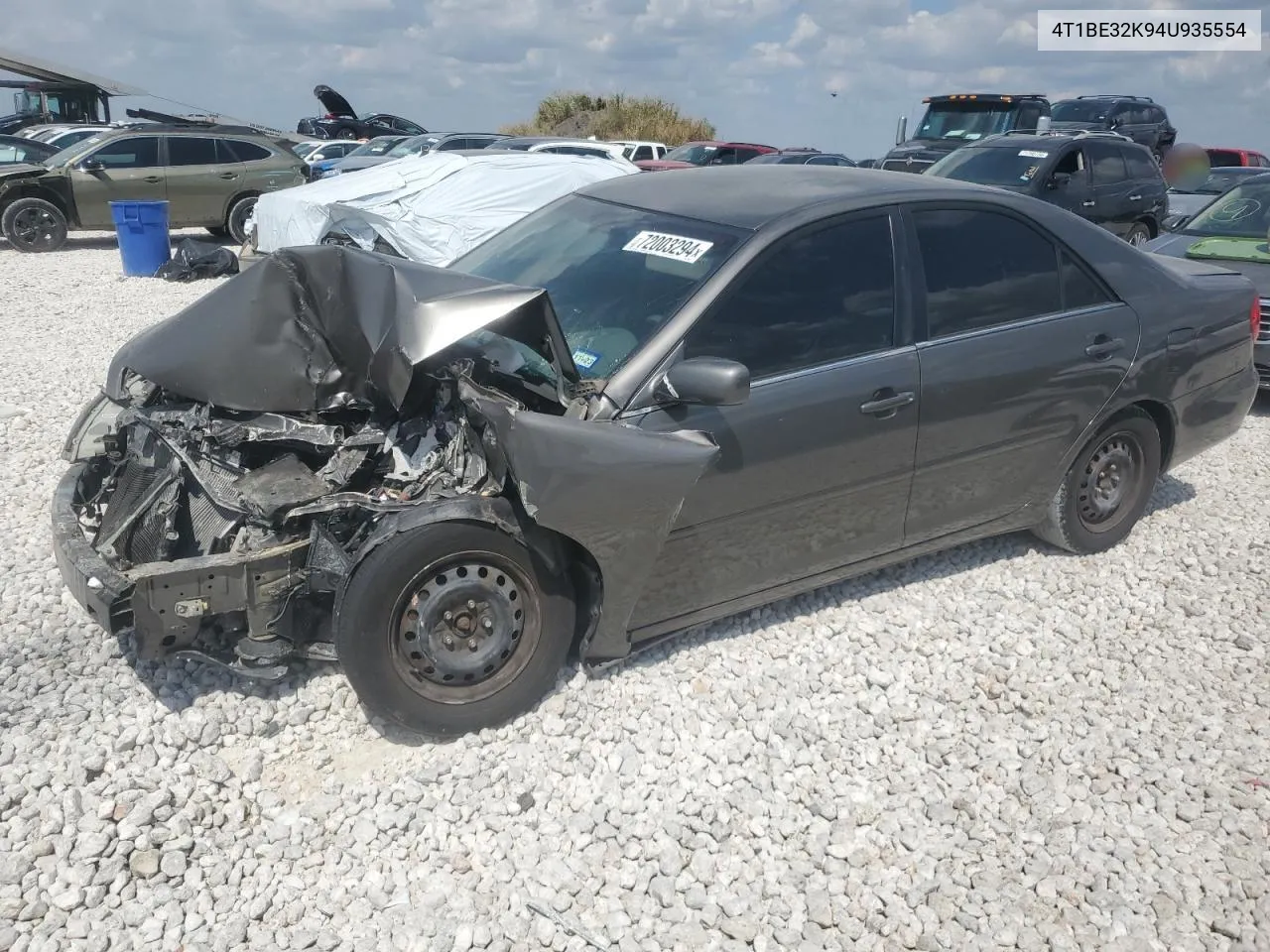 2004 Toyota Camry Le VIN: 4T1BE32K94U935554 Lot: 72003294