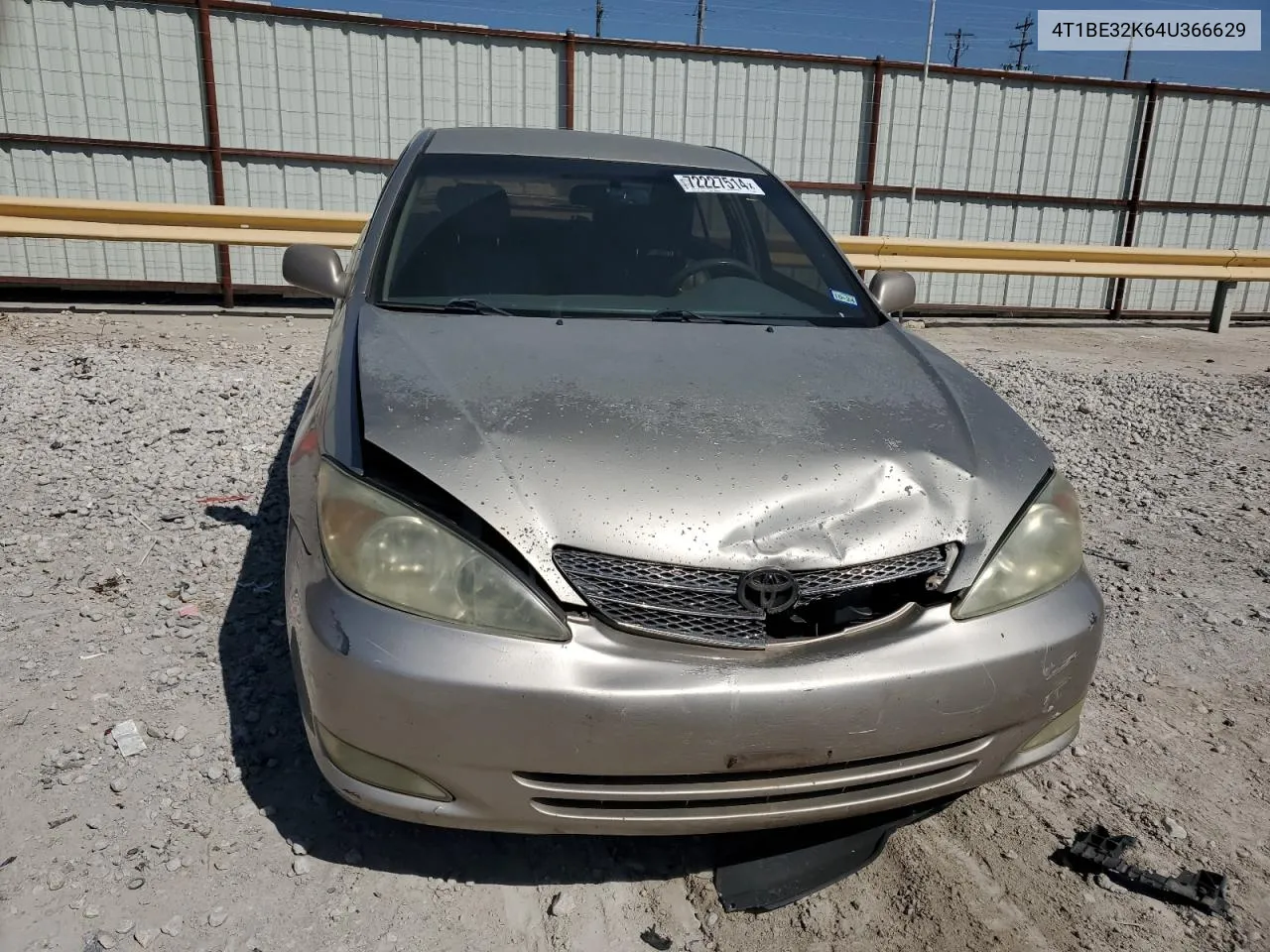 2004 Toyota Camry Le VIN: 4T1BE32K64U366629 Lot: 72227514